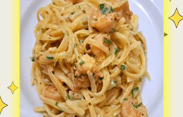 Resep 022 shrimp Creamy Linguine Dijamin Nikmat dan Mudah