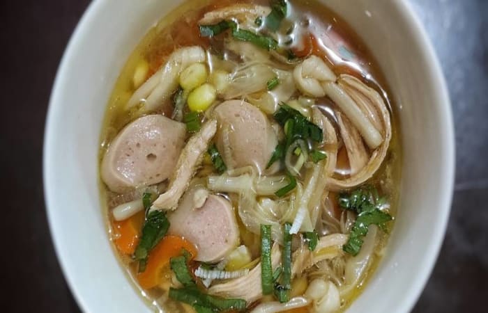 Resep Sup Ayam Sosis Jagung Sedap Malam Paling Praktis dan Simple
