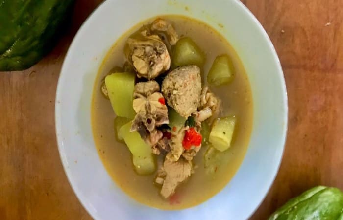 Resep Sop Ayam Labu Siam (kuah Be Siap Jukut Jepang) Dengan Bahan Sederhana