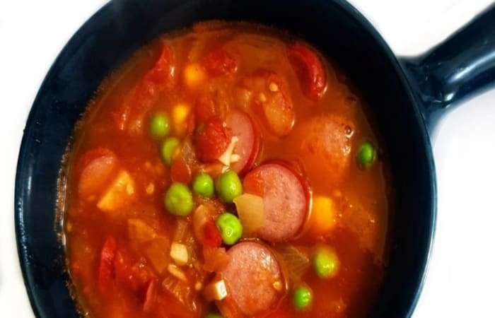 Resep Tomato And Sausages Soup Paling Mudah dan Enak