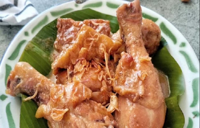 Resep Opor Ayam Areh  Gudeg Jogja Dengan Bahan Sederhana
