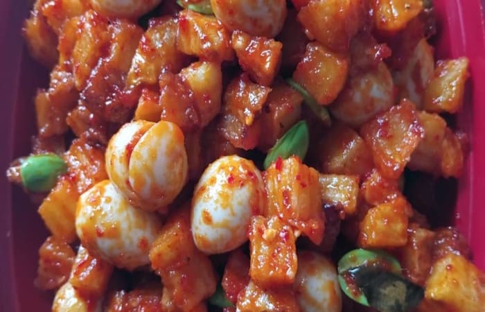 Resep Sambal Goreng Telor Puyuh Pete Dengan Bahan Sederhana