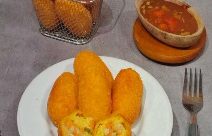 Resep 623kroket Singkong Isi Ayam pastel Singkong Khas Madura Rasanya Maknyus