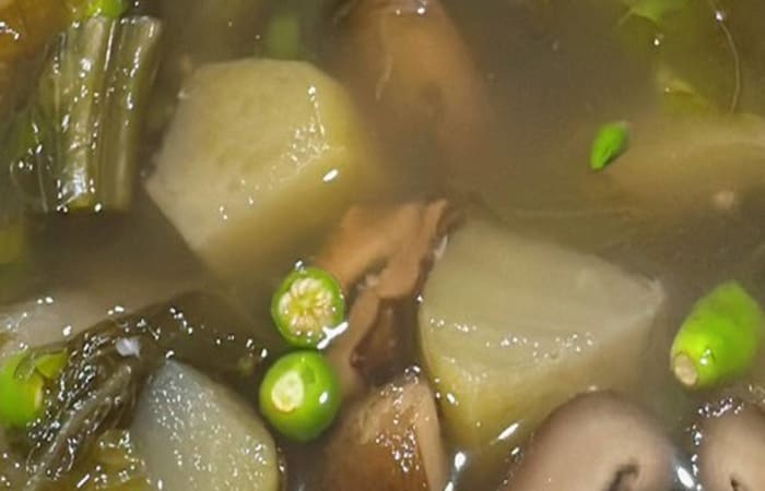 Resep Sawi Asin Labu Japan Jamur Sup Vegan Rasanya Maknyus