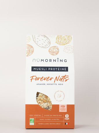 Muesli protéiné vegan Bio cacahuètes, chocolat & dattes - 300 g - Sanawey 