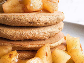 Salted Caramel Apple Protein Pancakes