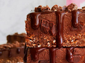 No Bake Triple Choc Fudge Slice