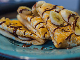Banana crepes
