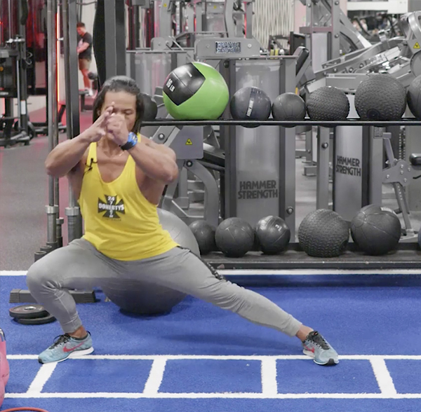 shoulders lateral raise with a band