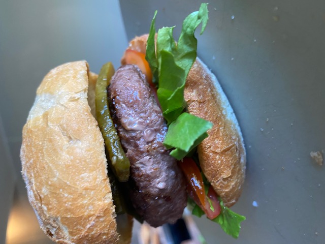 homemade kangaroo burger