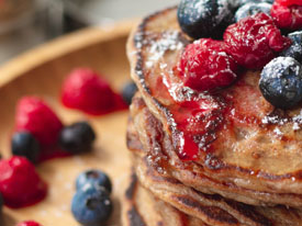 Protein pancake with berries
