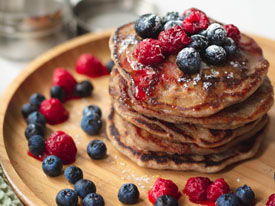 Protein Pancakes with berries on top