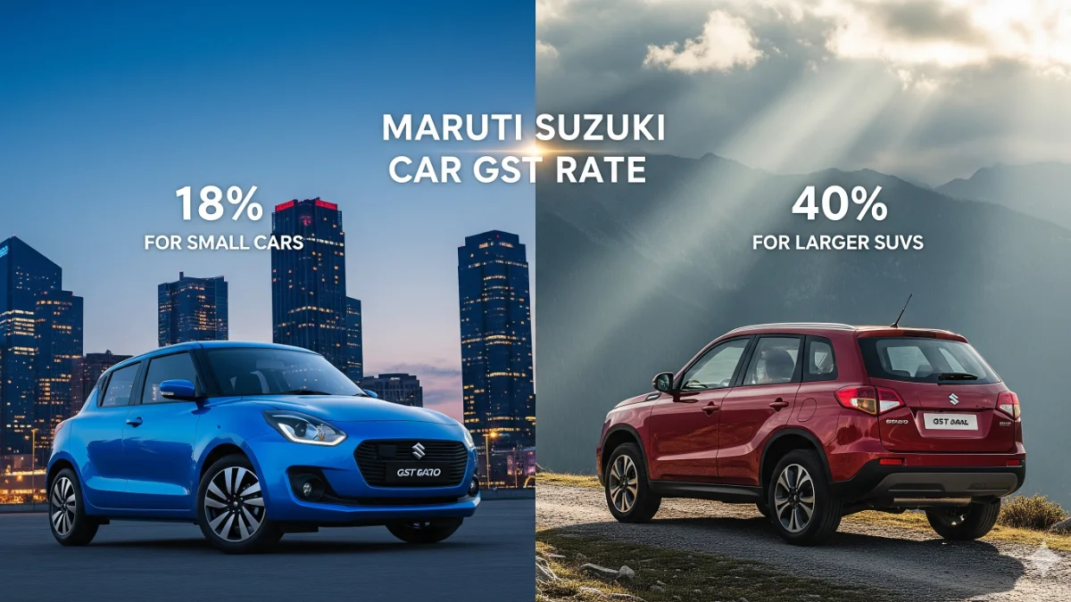 Maruti Suzuki Car GST Rate: Now 18% for Small Cars, 40% for Larger SUVs – Full Impact and Price Cuts Explained