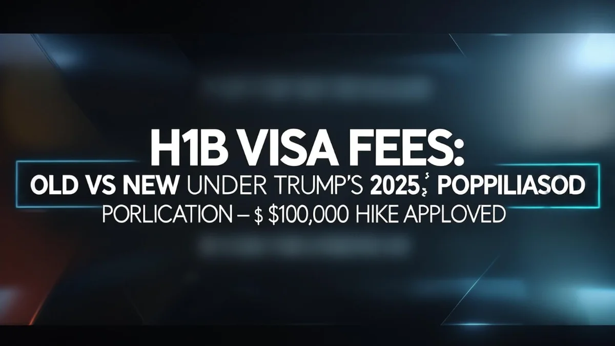 H1B Visa Fees: Old vs New Under Trump's 2025 Proclamation – $100,000 Hike Explained