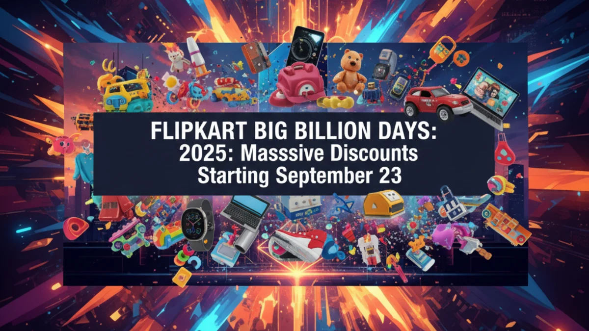 Flipkart Big Billion Days 2025: Massive Discounts Starting September 23