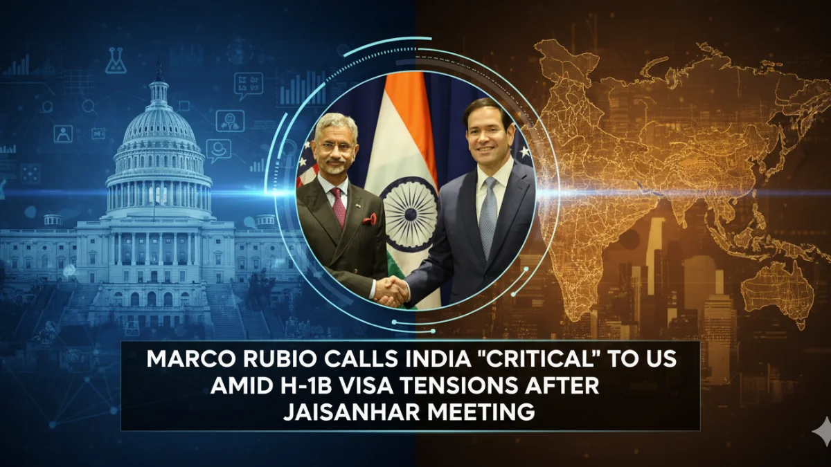 Marco Rubio Calls India 'Critical' to US Amid H-1B Visa Tensions After Jaishankar Meeting