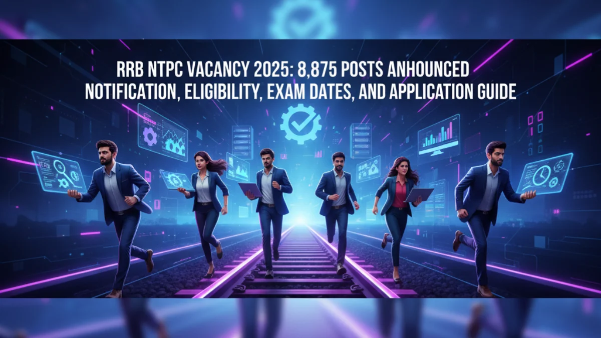 RRB NTPC Vacancy 2025: 8,875 Posts Announced – Notification, Eligibility, Exam Dates, and Application Guide