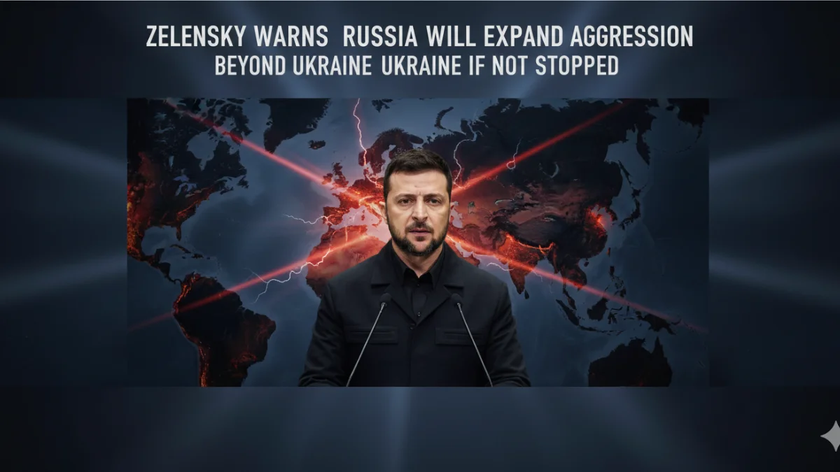 Zelensky Warns Russia Will Expand Aggression Beyond Ukraine If Not Stopped