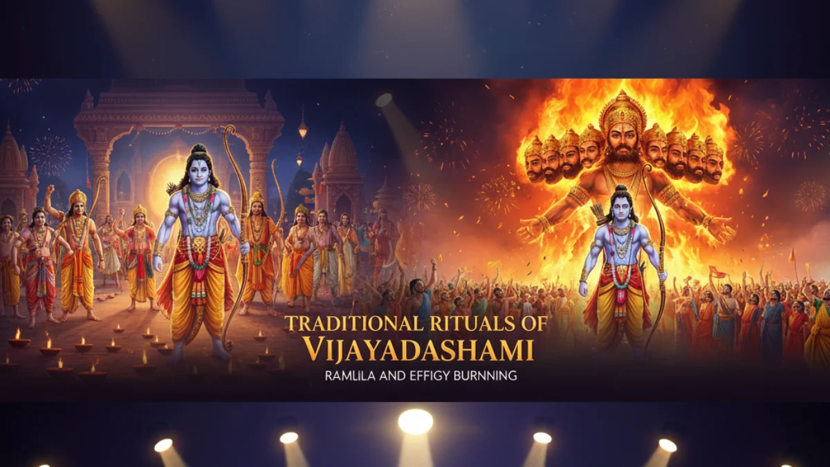 Vijayadashami Rituals Illustration
