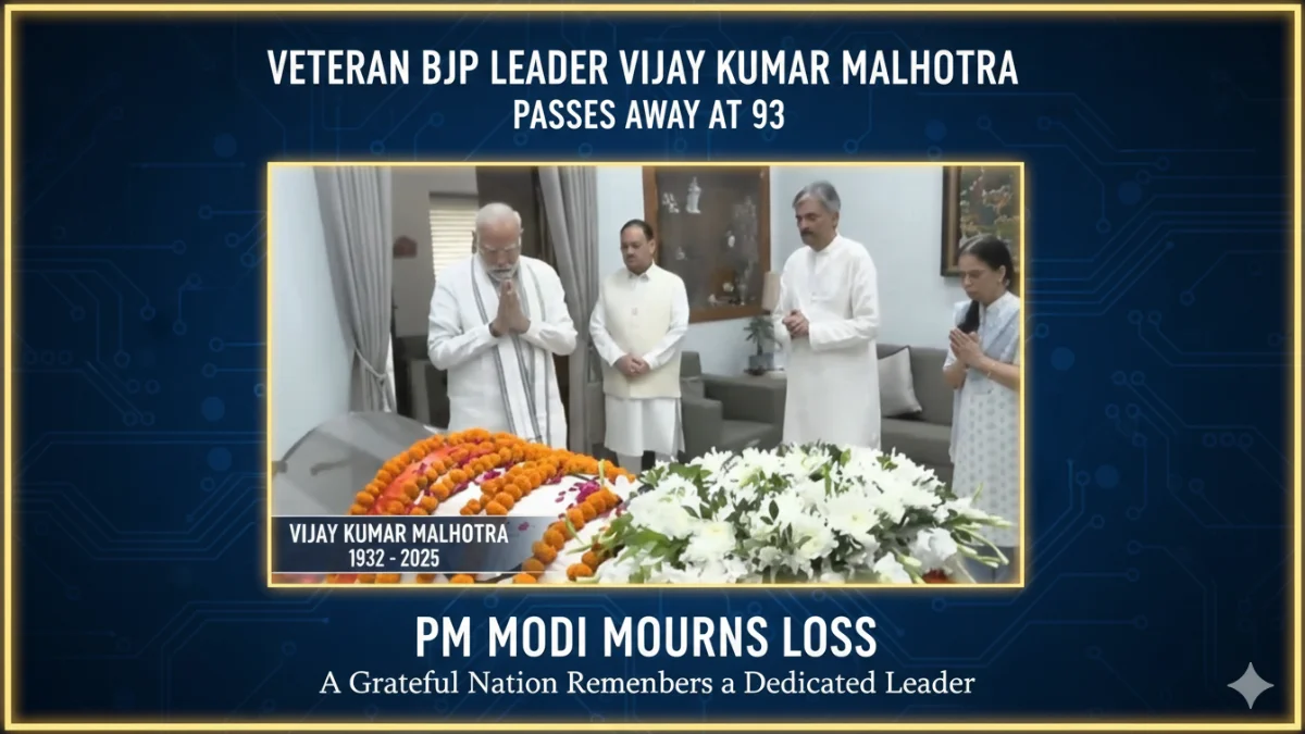 Veteran BJP Leader Vijay Kumar Malhotra Passes Away at 93; PM Modi Mourns Loss