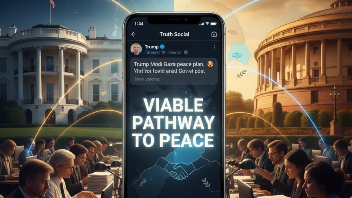  Trump Reposts Modi's Gaza Peace Plan Support: Silent Diplomacy Unfolds