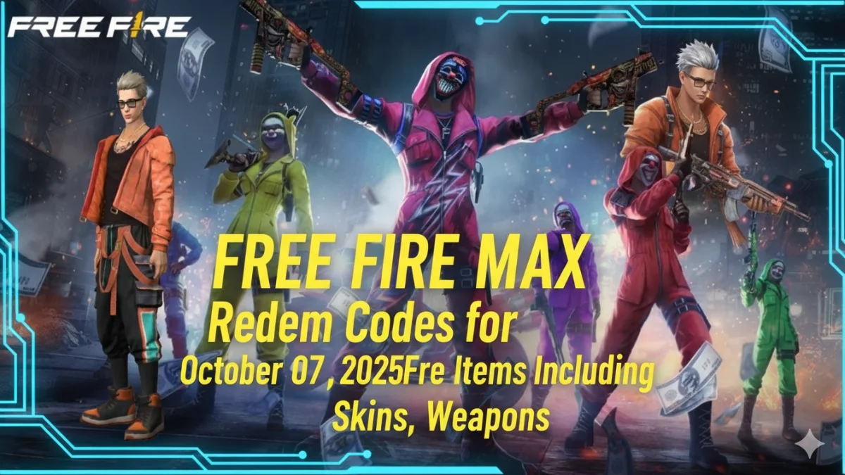  Free Fire MAX Redeem Codes for October 07, 2025: Get Free Items Including Skins, Weapons