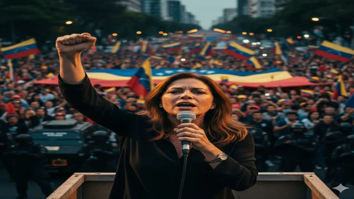 Maria Corina Machado: Venezuela’s Opposition Leader Challenges Election Results and Pushes for Democracy