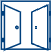 Doors icon blue