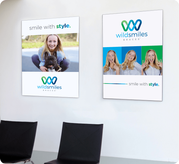 Wildsmiles branding water bottle mobile