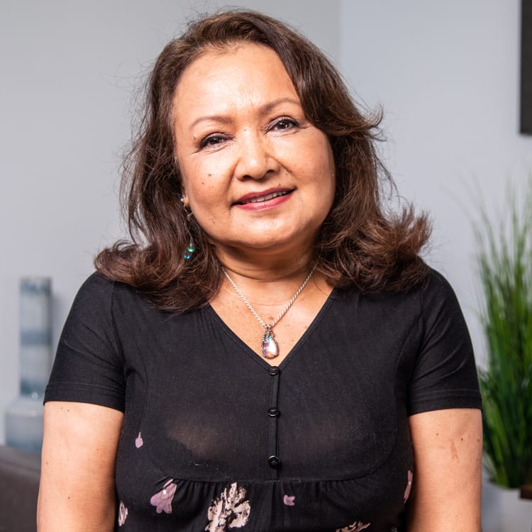 Patricia had a tooth extracted, a bone graft, and a dental implant