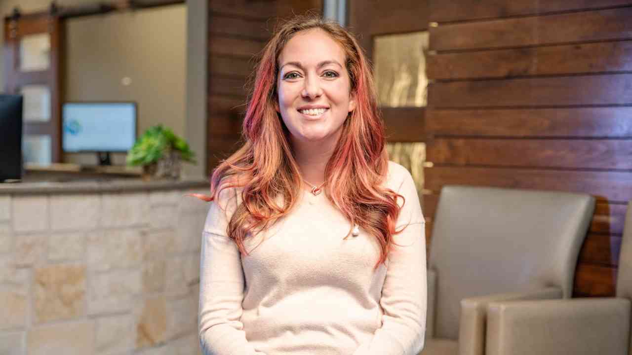portrait image of amanda after tooth extractions