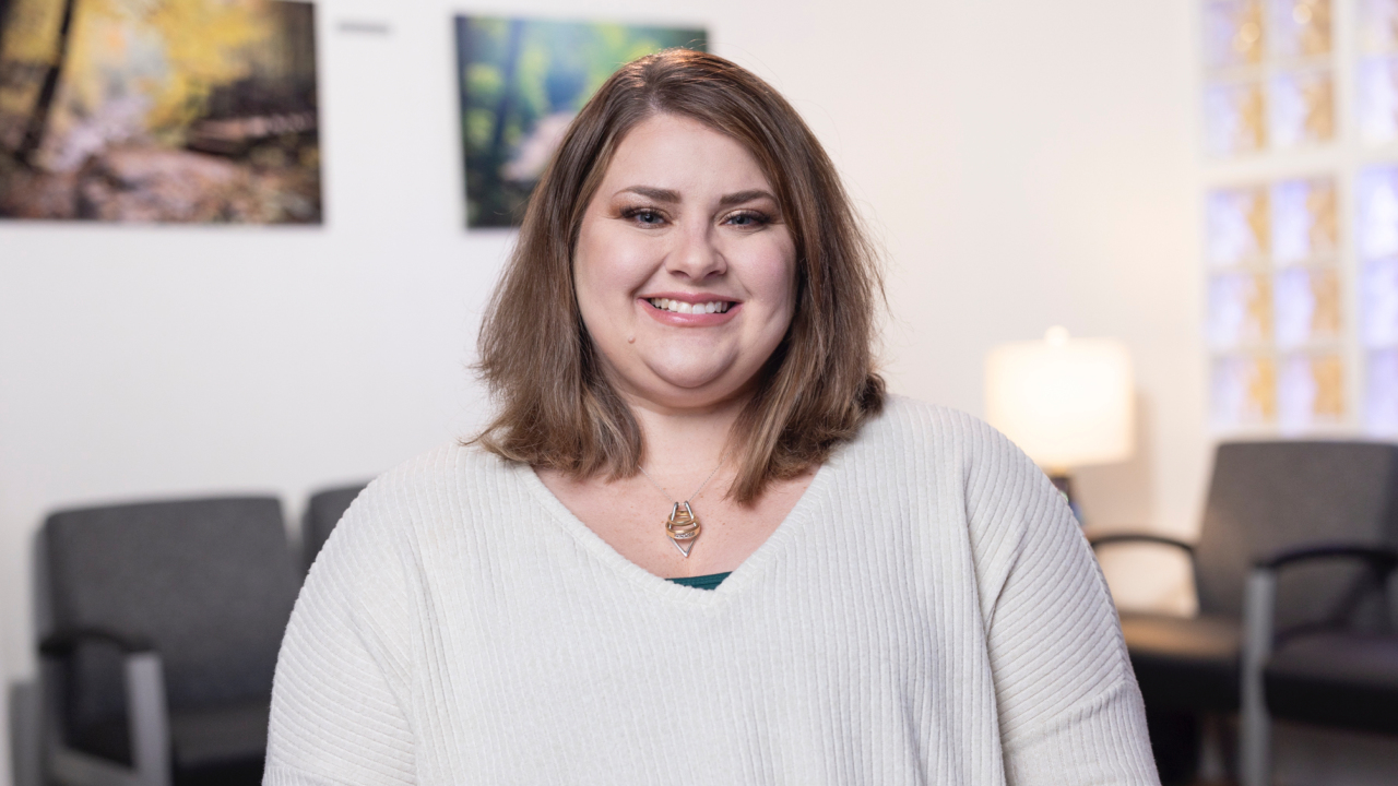 portrait image of amanda after facial cosmetics