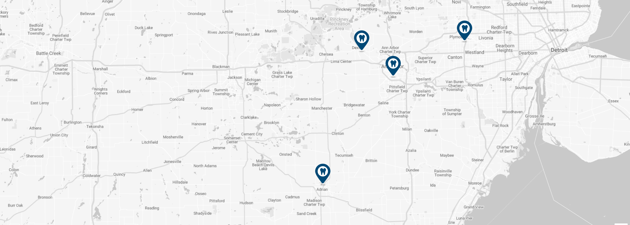 Map of southeast Michigan