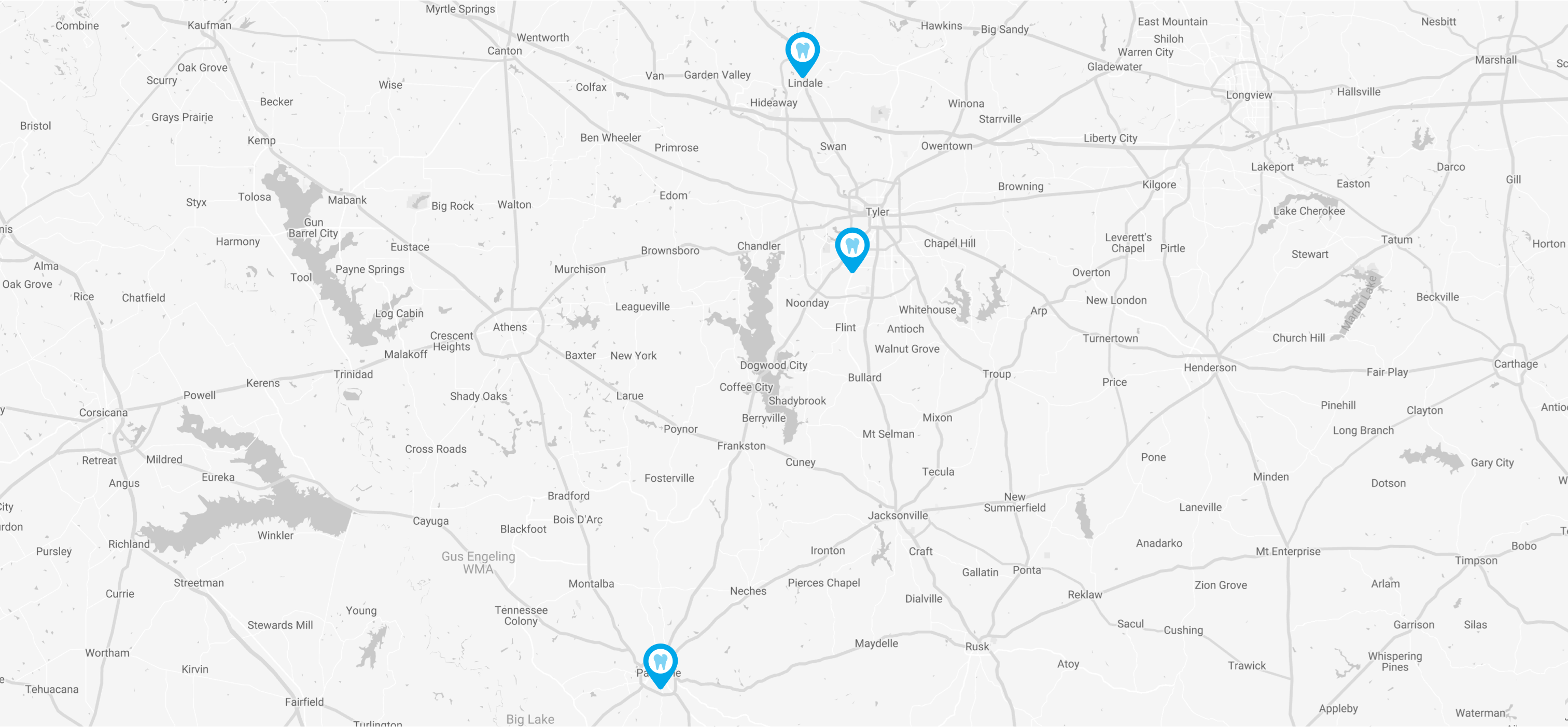 Contact page splash markers