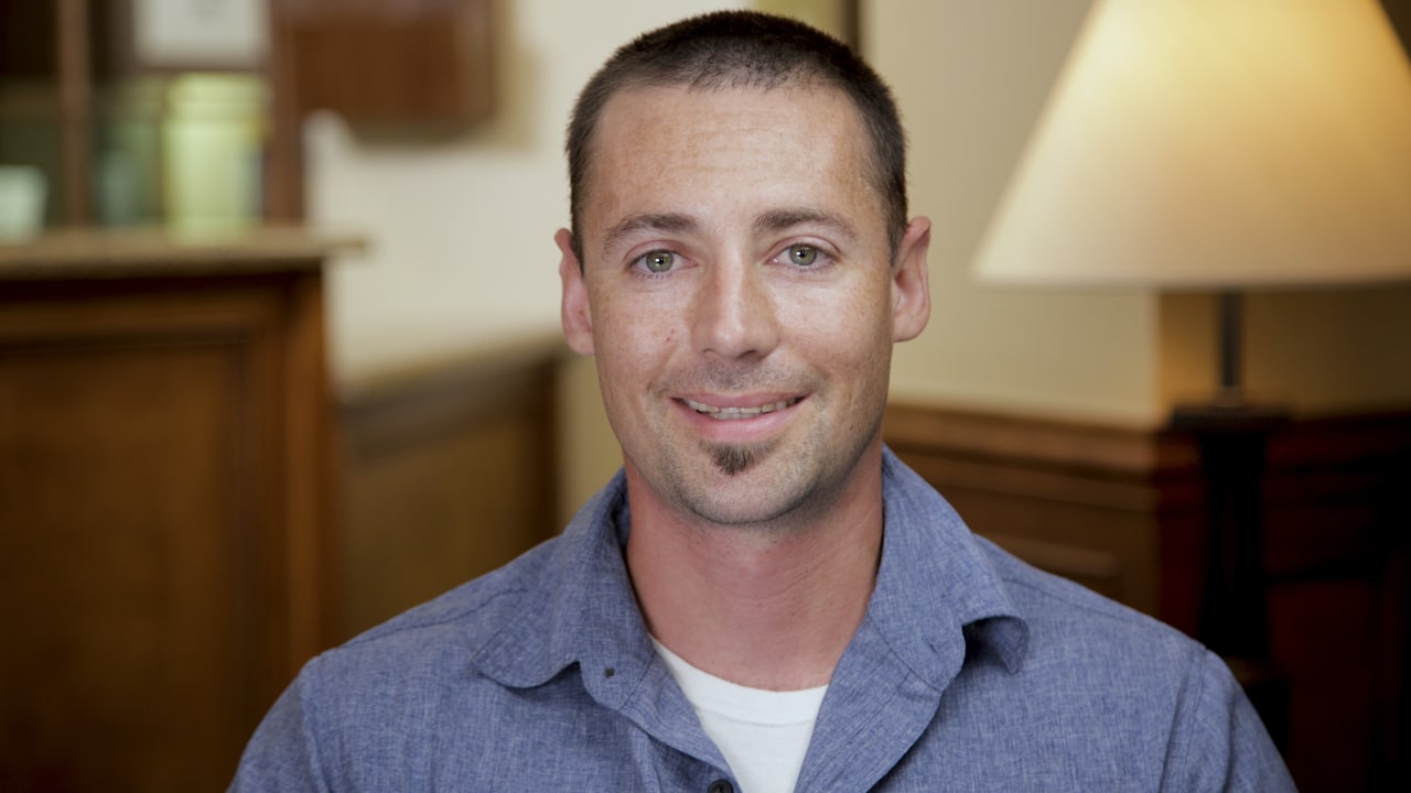 portrait image of shay after dental implants