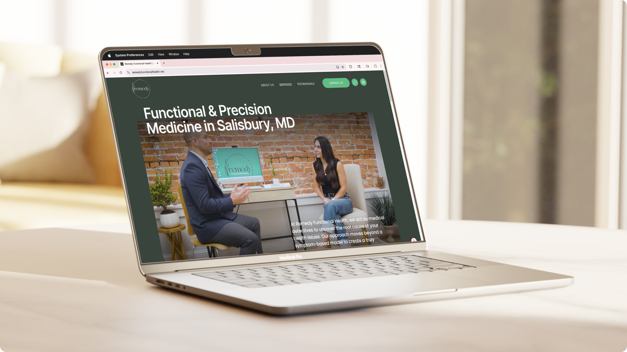 Remedy website desktop