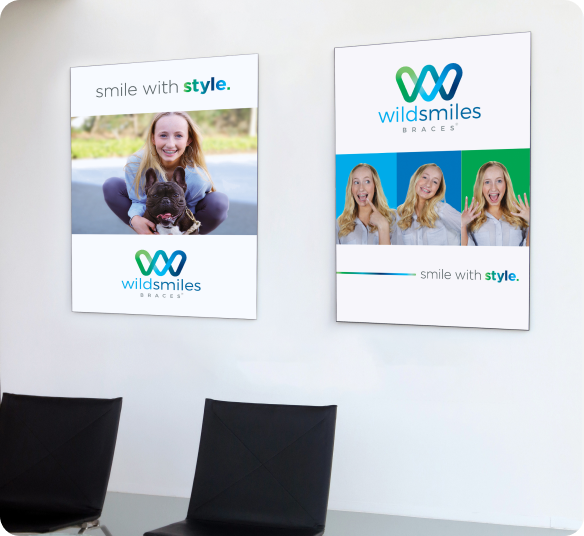 Wildsmiles branding water bottle mobile