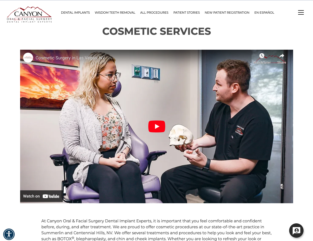 plastic & cosmetic surgery marketing website preview