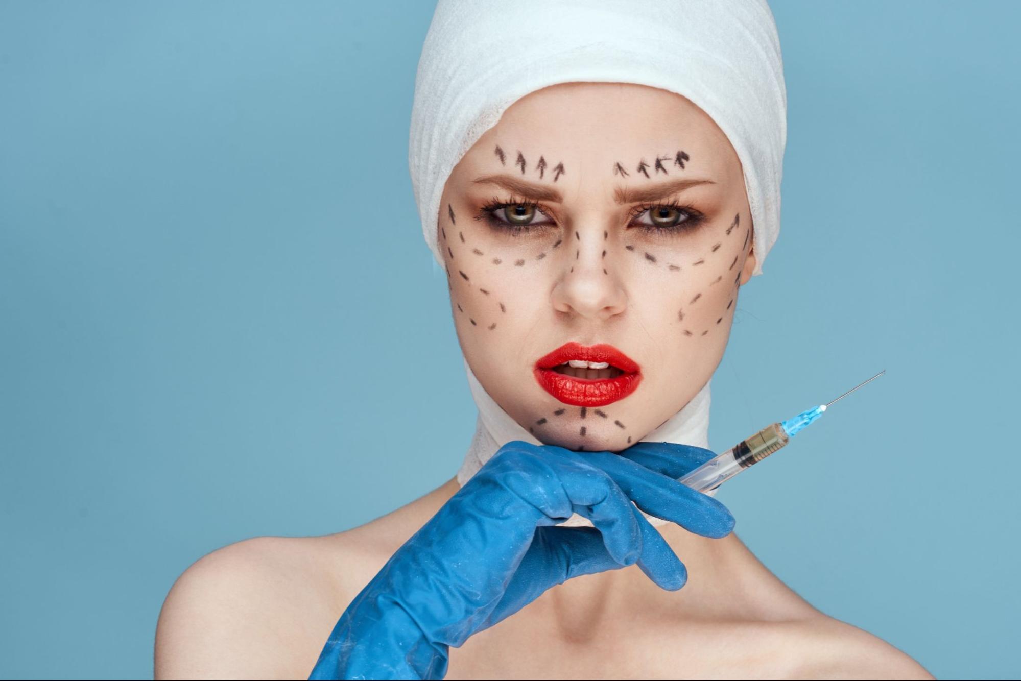 Image of model for cosmetic surgery marketing