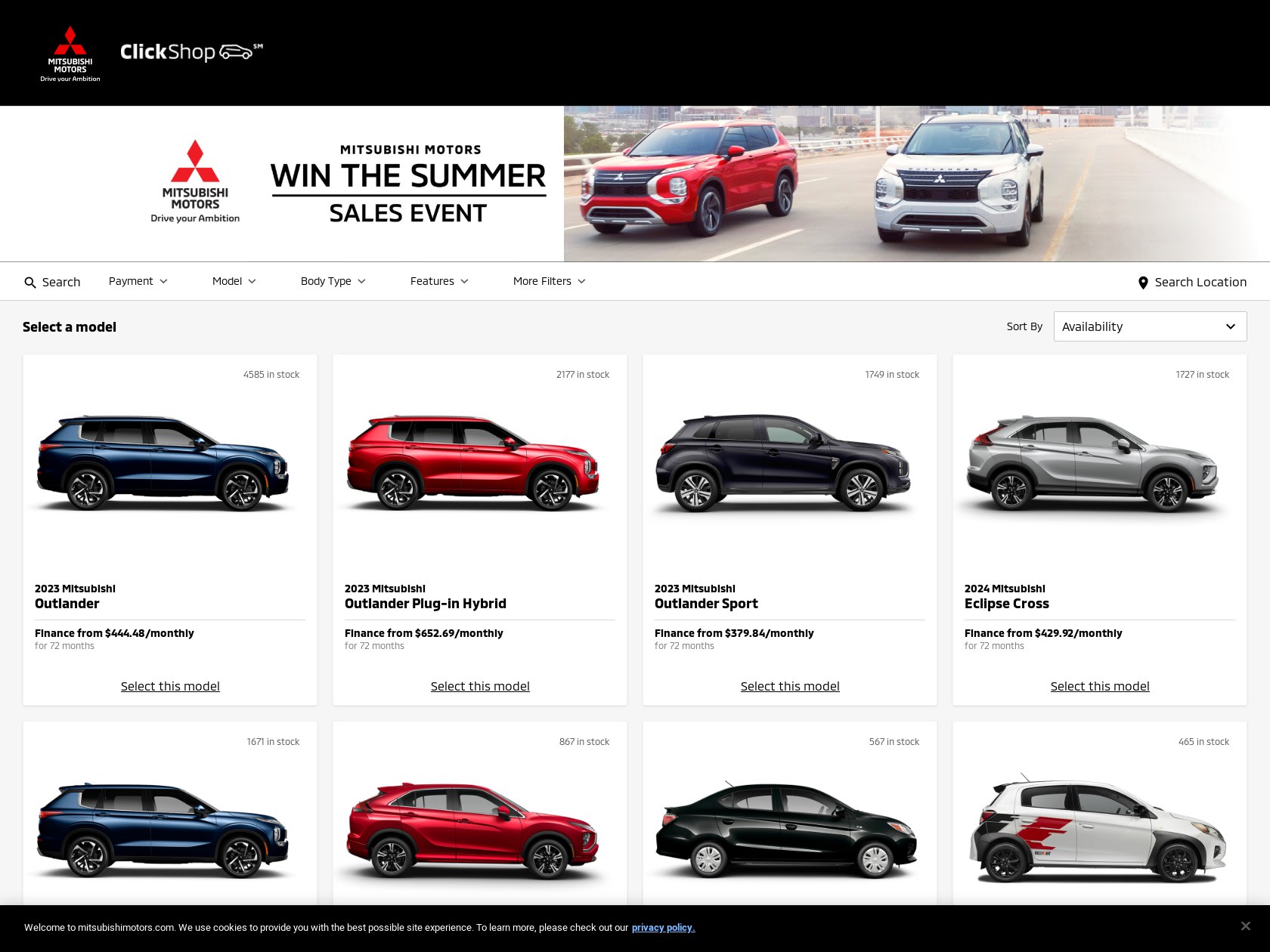 clickshop.mitsubishicars.com