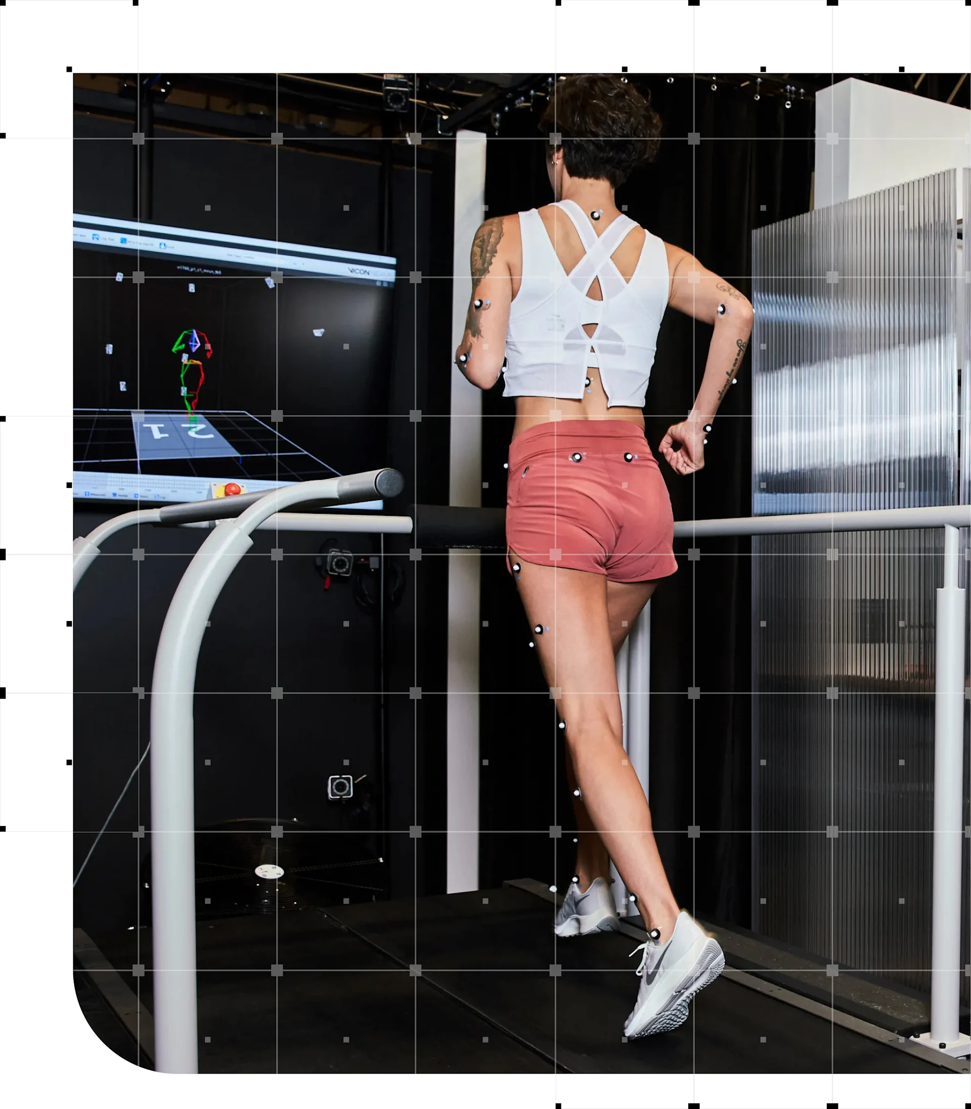 athlete running on a treadmill