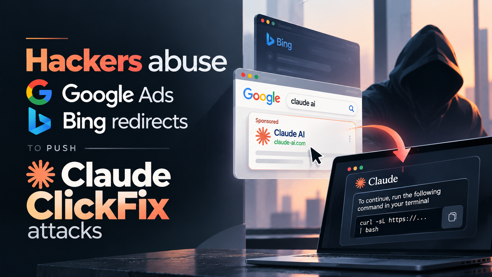 Adception: Hackers Abuse Google Ads and Bing Redirects to Deliver Fake Claude ClickFix Attacks