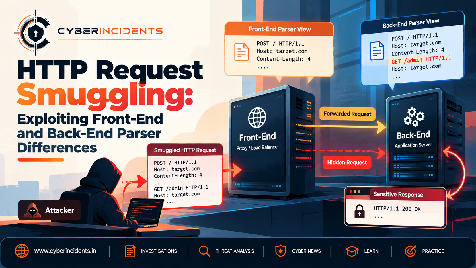 HTTP Request Smuggling: Exploiting Front-End and Back-End Parser Differences