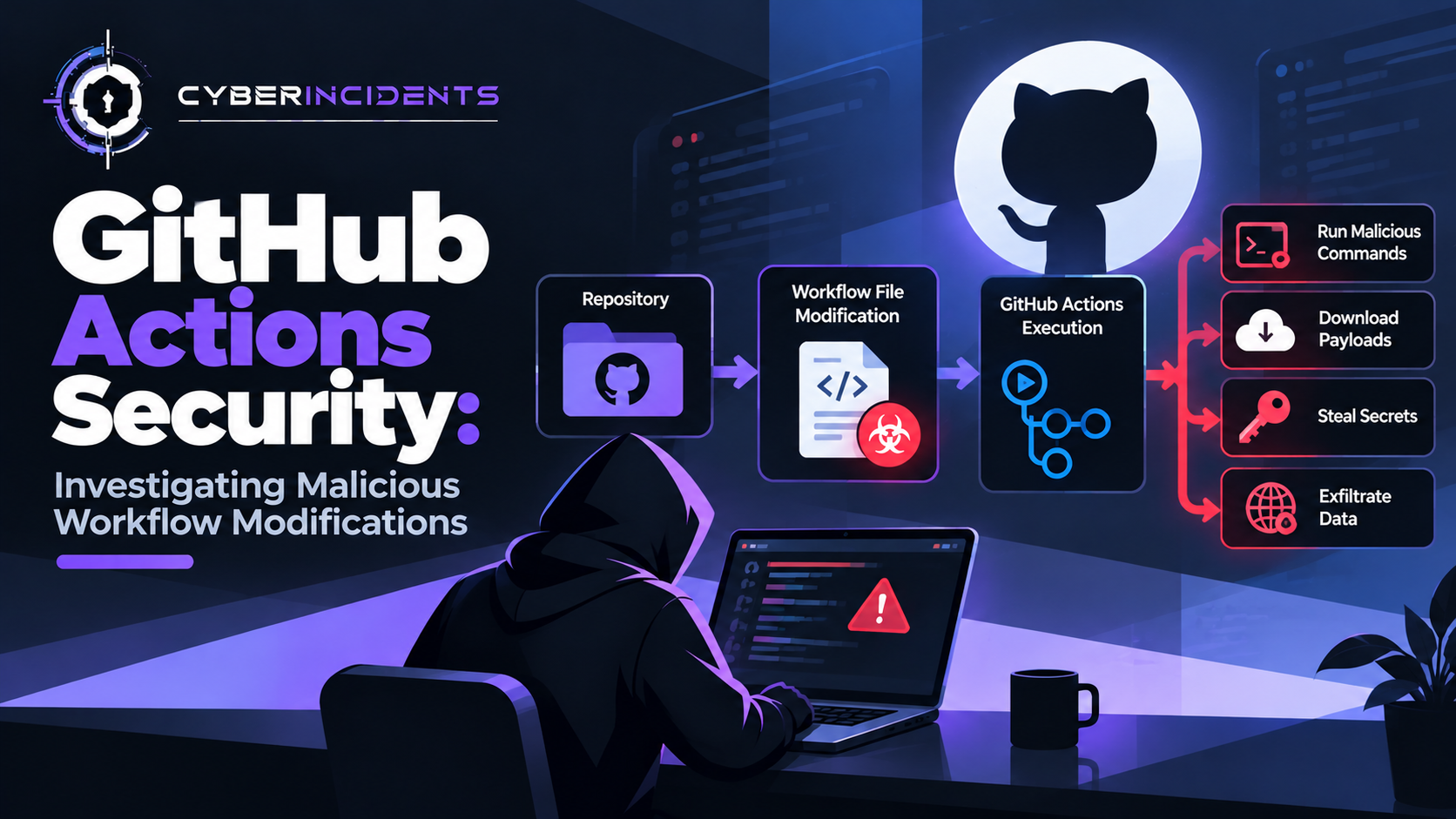 GitHub Actions Security: Investigating Malicious Workflow Modifications