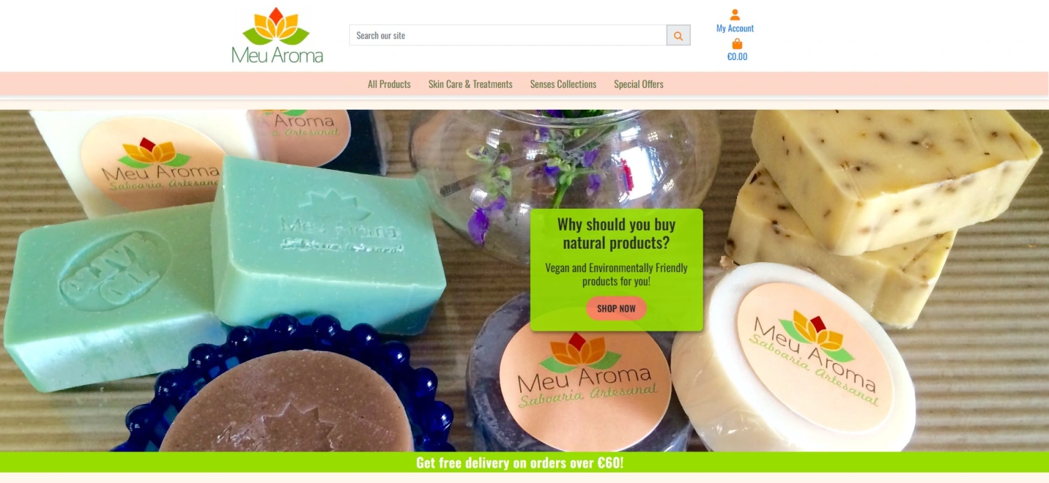 Screenshot of the Meu Aroma project