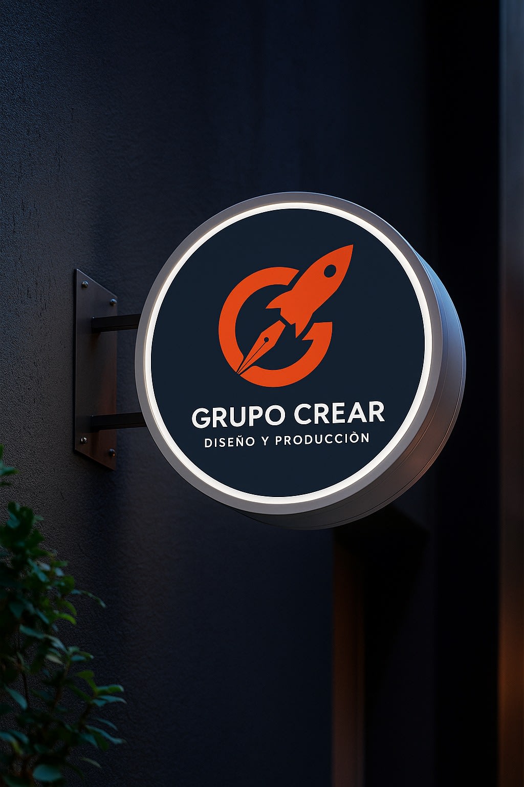 Aviso circular decorativo e institucional Grupo Crear
