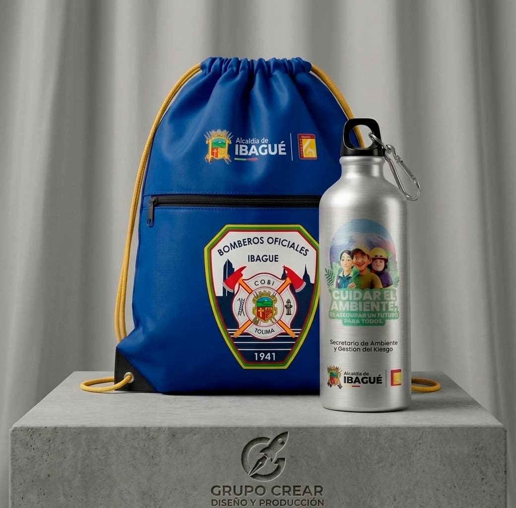 Kit tula deportiva y botilito Bomberos Ibagué