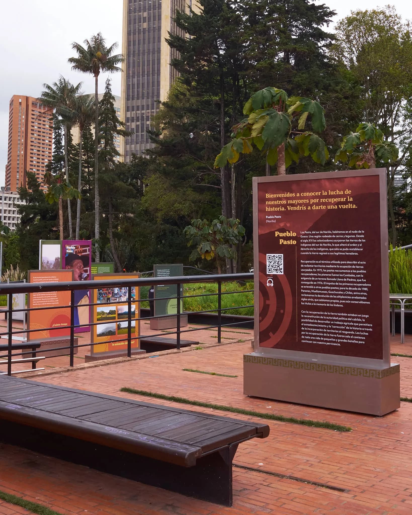 Panel expositivo de bienvenida Pueblo Pasto