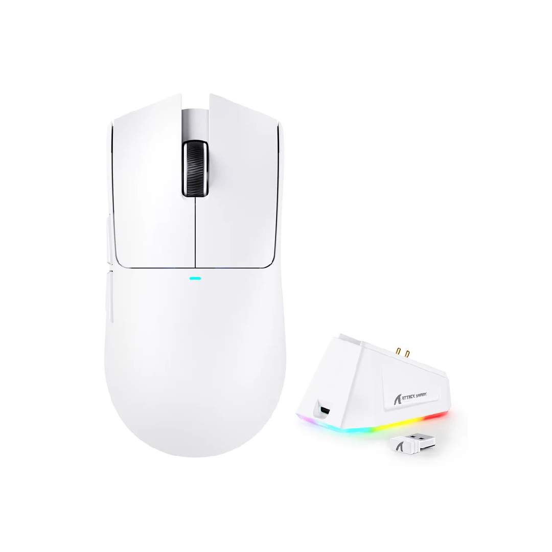 ATTACK SHARK X11 WHITE + CHARGING DOCK