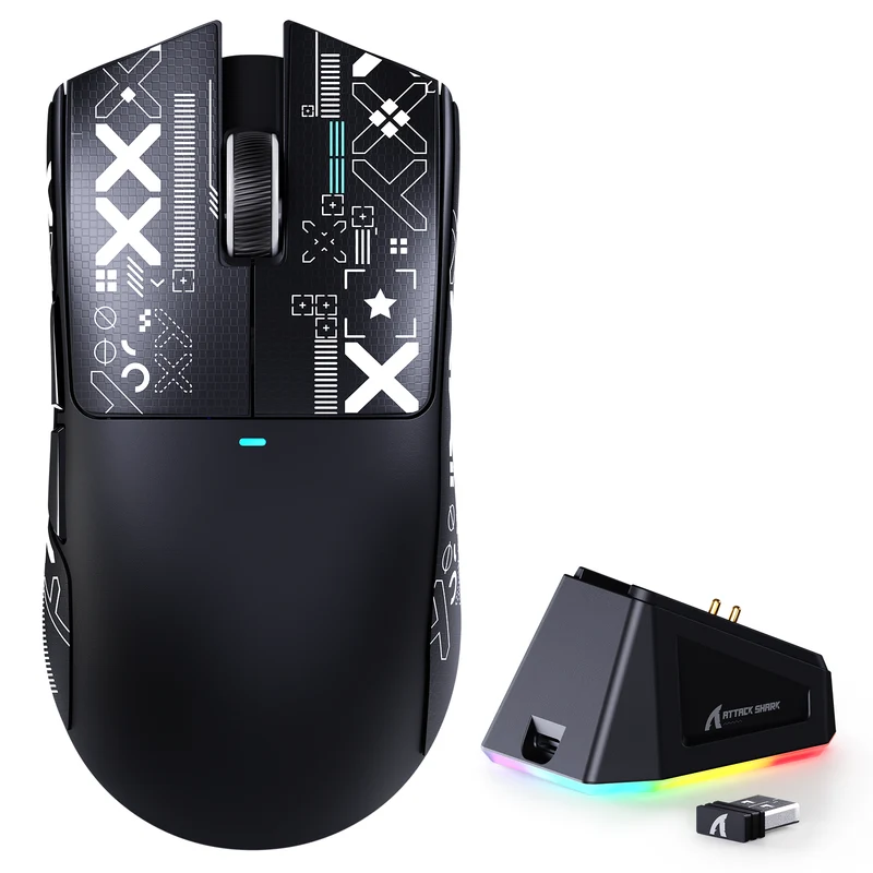 ATTACK SHARK X11 BLACK + CHARGING DOCK